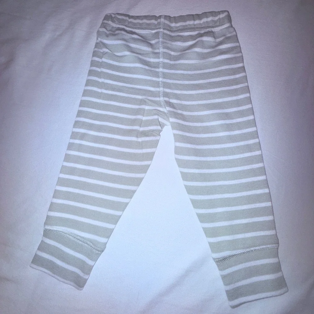 Carter's Outfit Set Kids 6-9M Green White NEW Striped Animal Print‎ 3pc